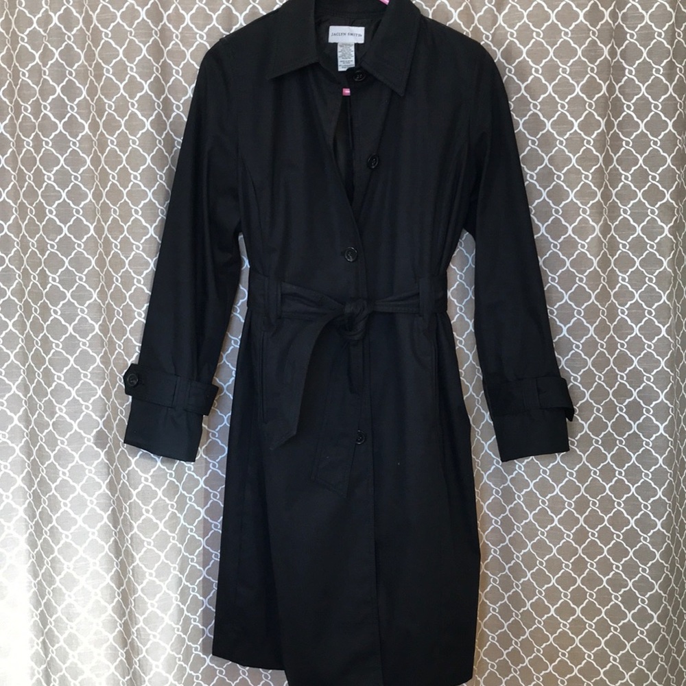 Jaclyn Smith Tie Waist Trench Coat S
